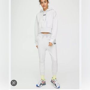 Adidas White Vocal Drop Crotch SweatPants / Joggers NWT🏷️ XS